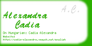 alexandra cadia business card